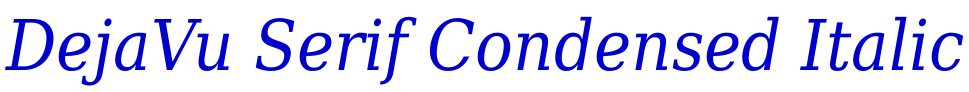 DejaVu Serif Condensed Italic шрифт